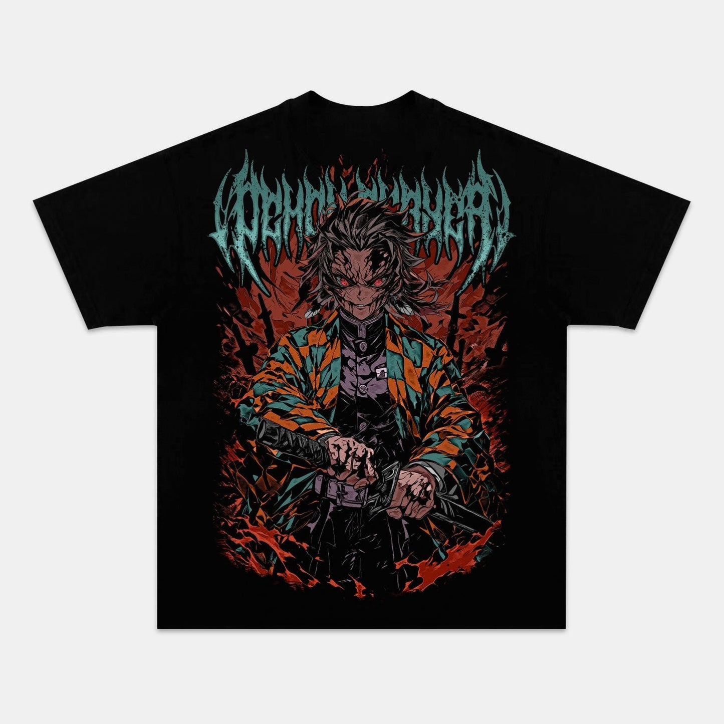 TANJIRO UNISEX ANIME INSPIRED VINTAGE TEE丨DEMON SLAYER-[BACK]