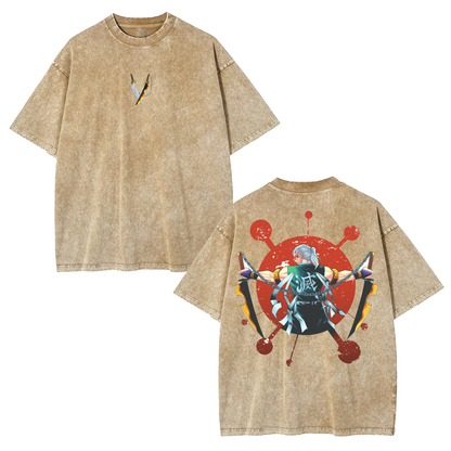 TENGEN DEMON SLAYER UNISEX ANIME INSPIRED VINTAGE OVERSIZED TEE-[DS]