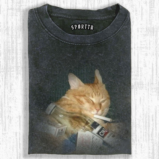 THE COOL CAT'S UNRULY MOMENT STYLISH T-SHIRT