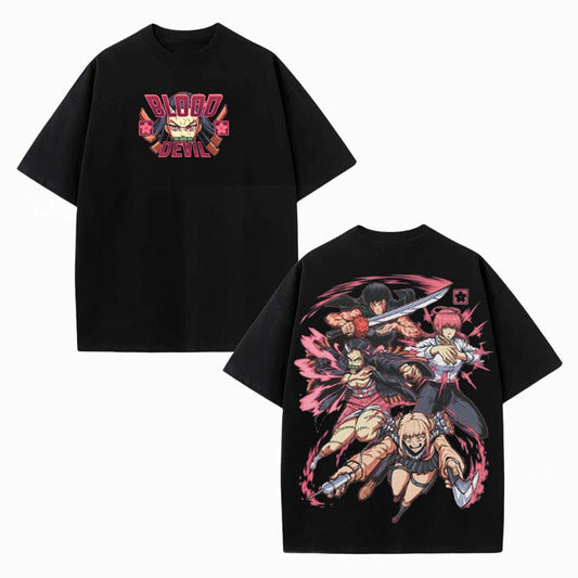 THE CROSSOVER FEMALE BLOOD DEVIL UNISEX OVERSIZED TEE-[DS]
