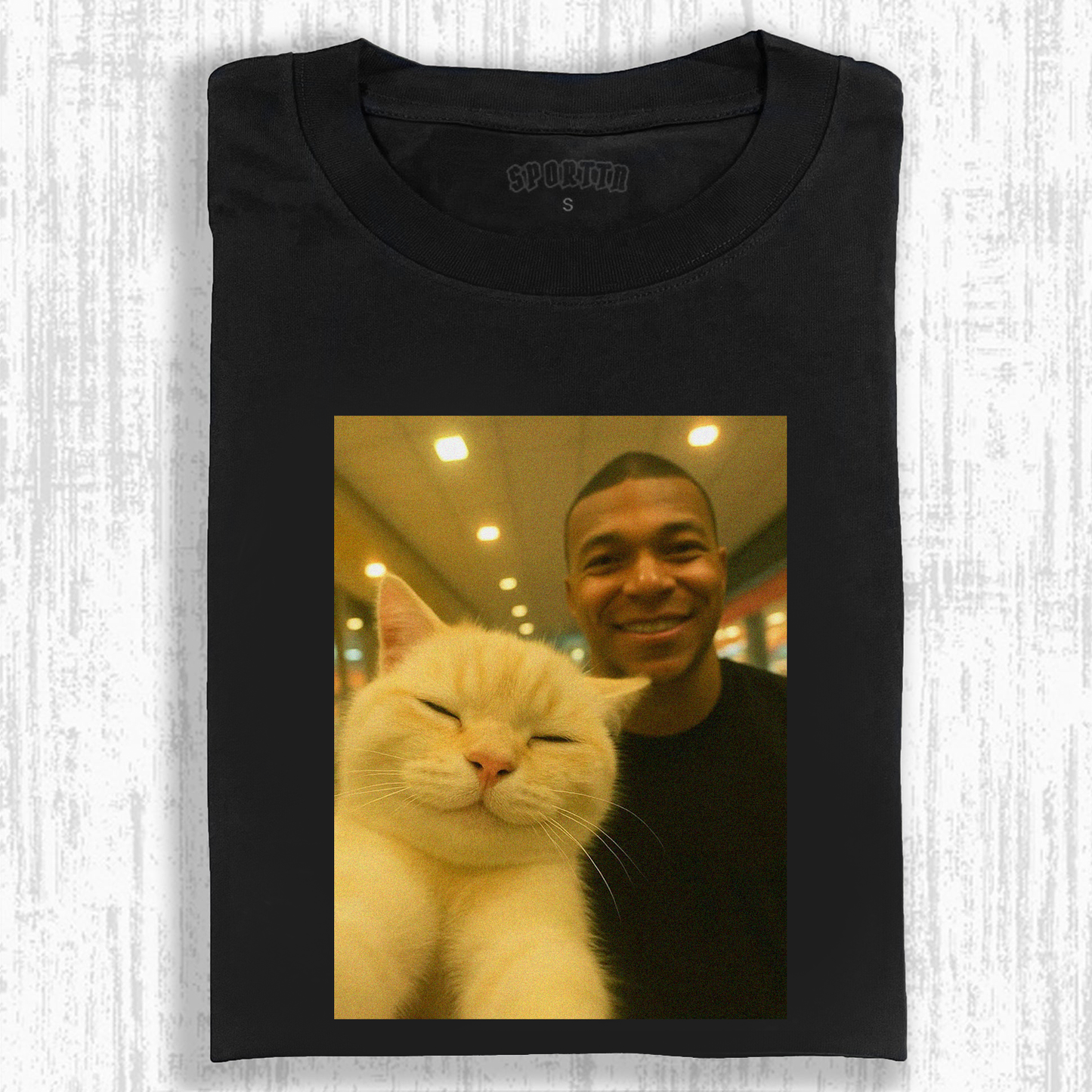 CAT WITH FOOTBALL IDOL TEES