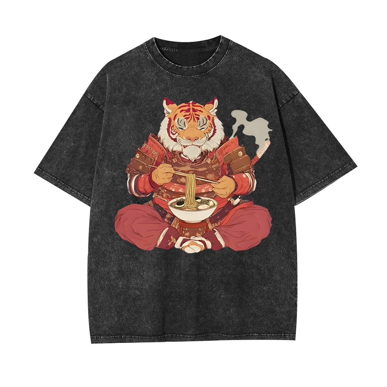 TIGER RAMEN UNISEX OVERSIZED TEE -[FRONT]