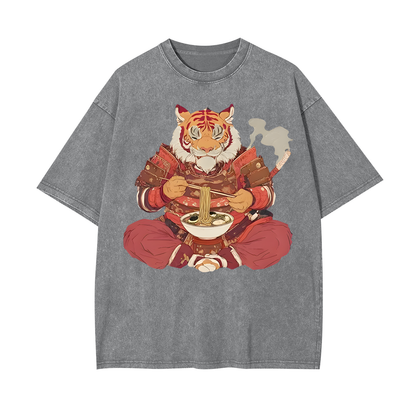 TIGER RAMEN UNISEX OVERSIZED TEE -[FRONT]