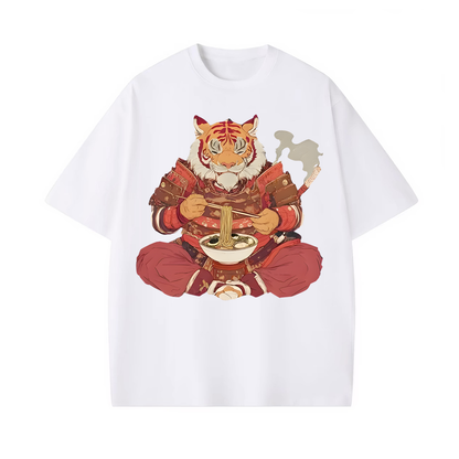 TIGER RAMEN UNISEX OVERSIZED TEE -[FRONT]