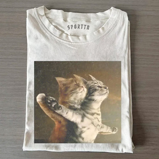 TITANIC CLASSIC BOW EMBRACE THEMED CAT T-SHIRT