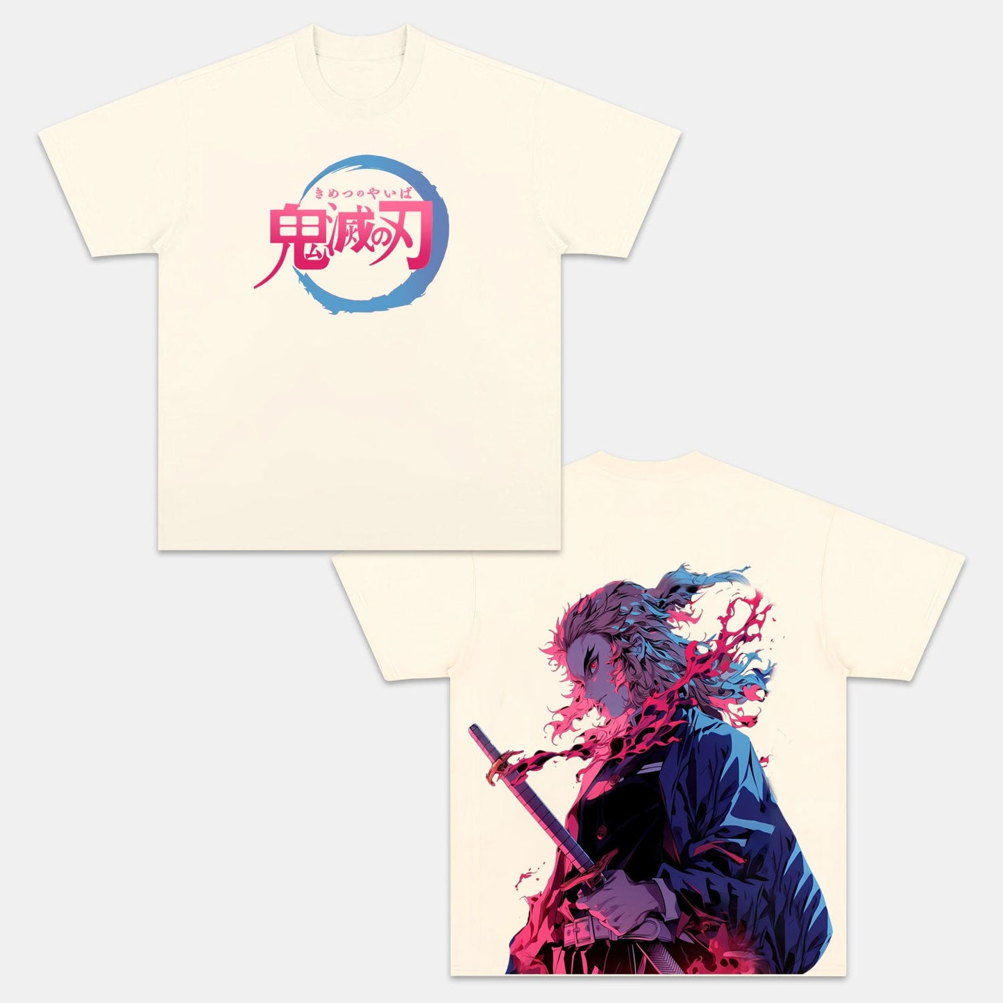 UNISEX ANIME INSPIRED VINTAGE TEE丨DEMON SLAYER-[DS]
