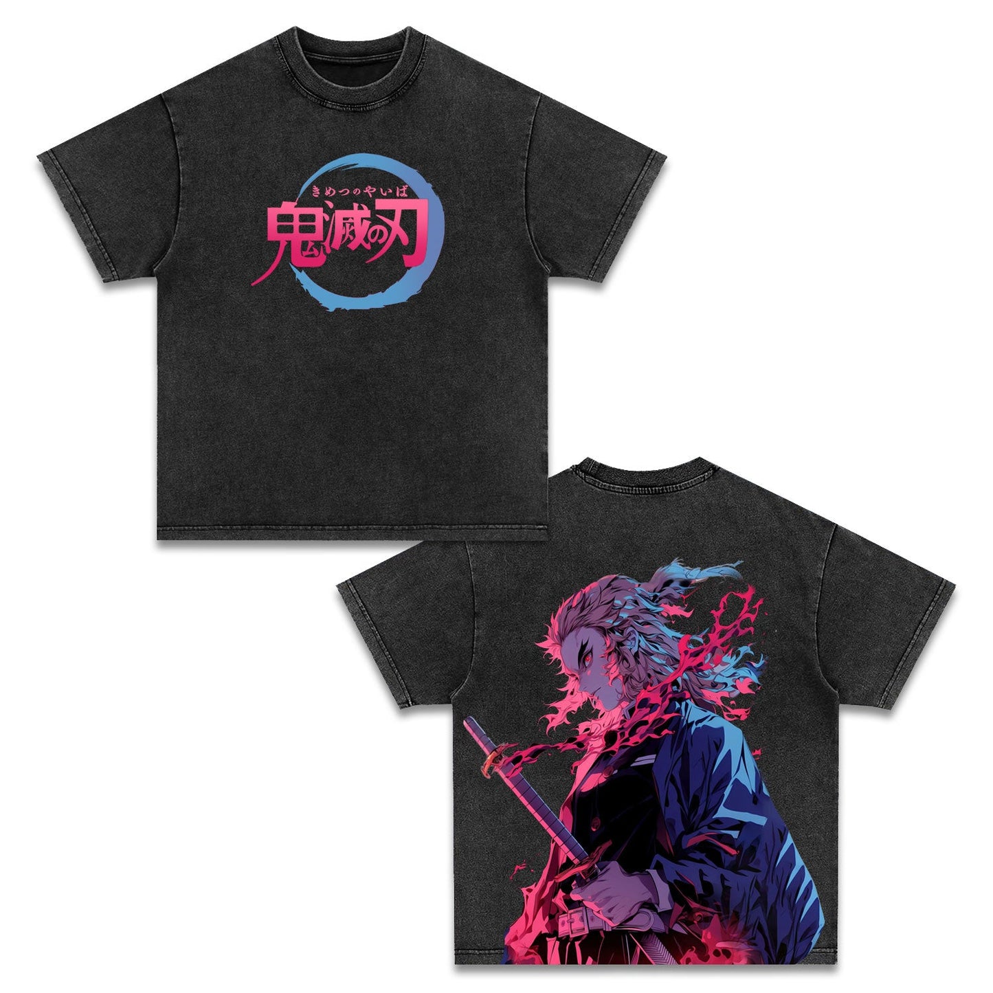 UNISEX ANIME INSPIRED VINTAGE TEE丨DEMON SLAYER-[DS]