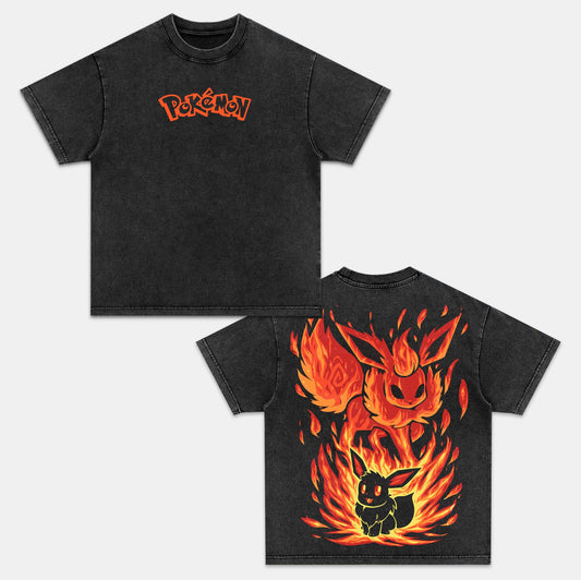 UNISEX ANIME INSPIRED VINTAGE OVERSIZED TEE丨POKÉMON-[DS]