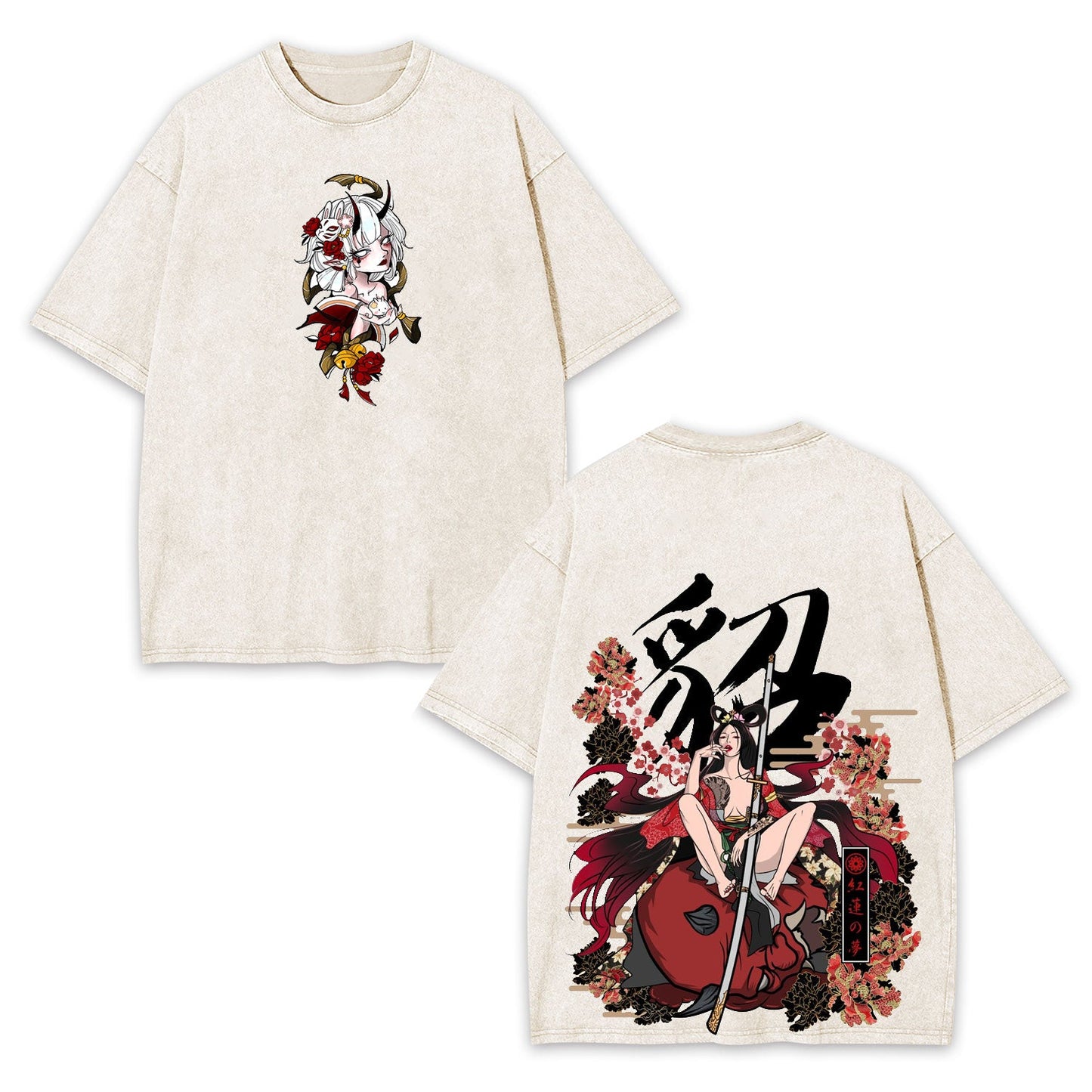 UNISEX ANIME INSPIRED VINTAGE OVERSIZED TEE-[DS]