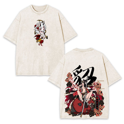 UNISEX ANIME INSPIRED VINTAGE OVERSIZED TEE-[DS]