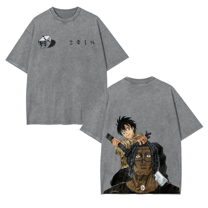 UNISEX ANIME VINTAGE OVERSIZED TEE -[DS]