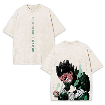 ROCK LEE UNISEX ANIME VINTAGE OVERSIZED TEE -[DS]