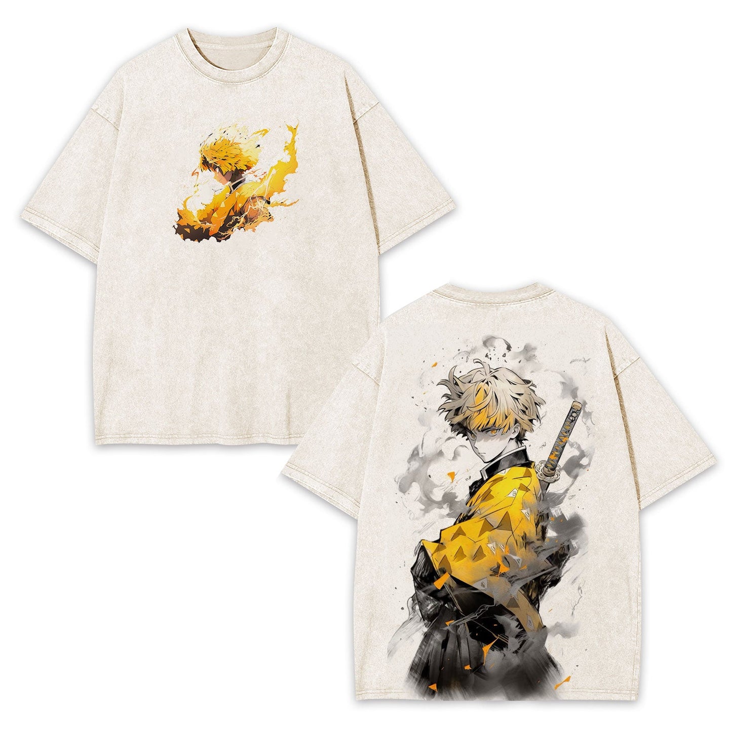 UNISEX OVERSIZED TEE 丨ZENITSU DEMON SLAYER-[DS]