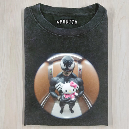 VENOM AND HELLOKITTY TEE