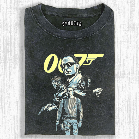 VINTAGE POSTER STYLE T-SHIRT丨007 LIVE AND LET DIE V4