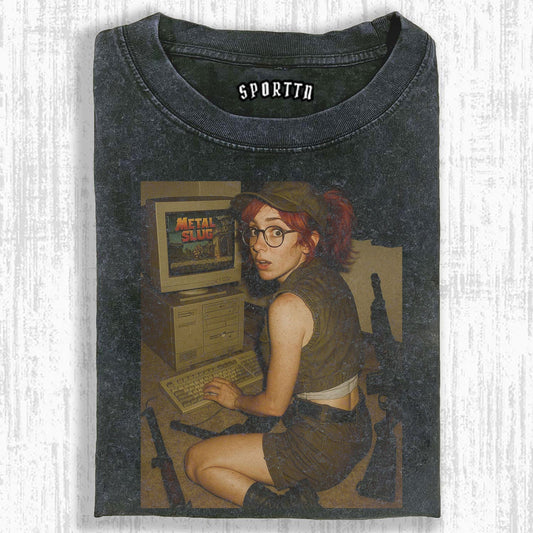 VINTAGE T - SHIRT IMMERSED IN THE GAMING TIME OF METAL SLUG