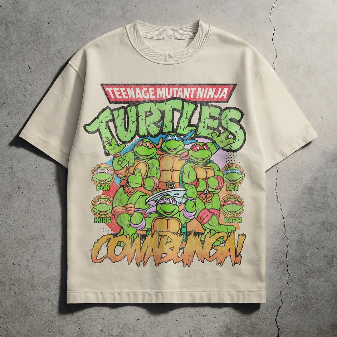 VINTAGE TEENAGE MUTANT NINJA TURTLES T - SHIRT-[FRONT]