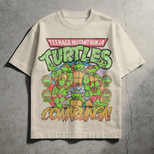 VINTAGE TEENAGE MUTANT NINJA TURTLES T - SHIRT-[FRONT]
