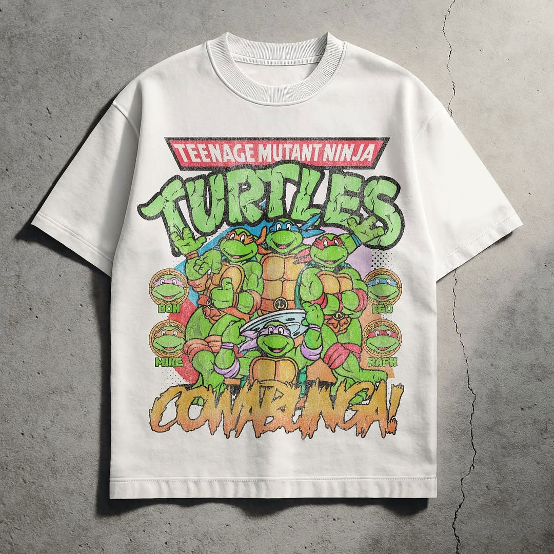 VINTAGE TEENAGE MUTANT NINJA TURTLES T - SHIRT-[FRONT]