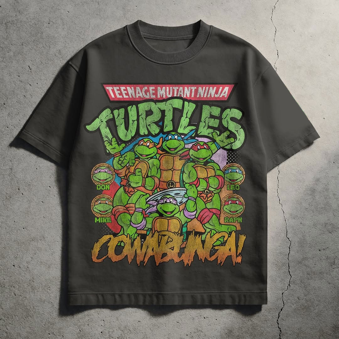 VINTAGE TEENAGE MUTANT NINJA TURTLES T - SHIRT-[FRONT]