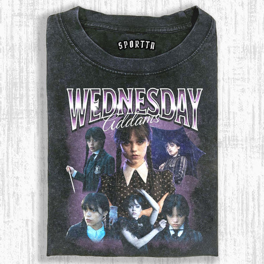 "WEDNESDAY S2 ADDAMS" THEMED V10 T-SHIRT
