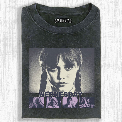 "WEDNESDAY S2 ADDAMS" THEMED V12 T-SHIRT