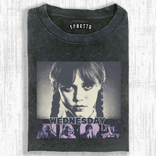 "WEDNESDAY S2 ADDAMS" THEMED V12 T-SHIRT