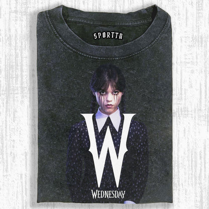 "WEDNESDAY S2 ADDAMS" THEMED V1 T-SHIRT