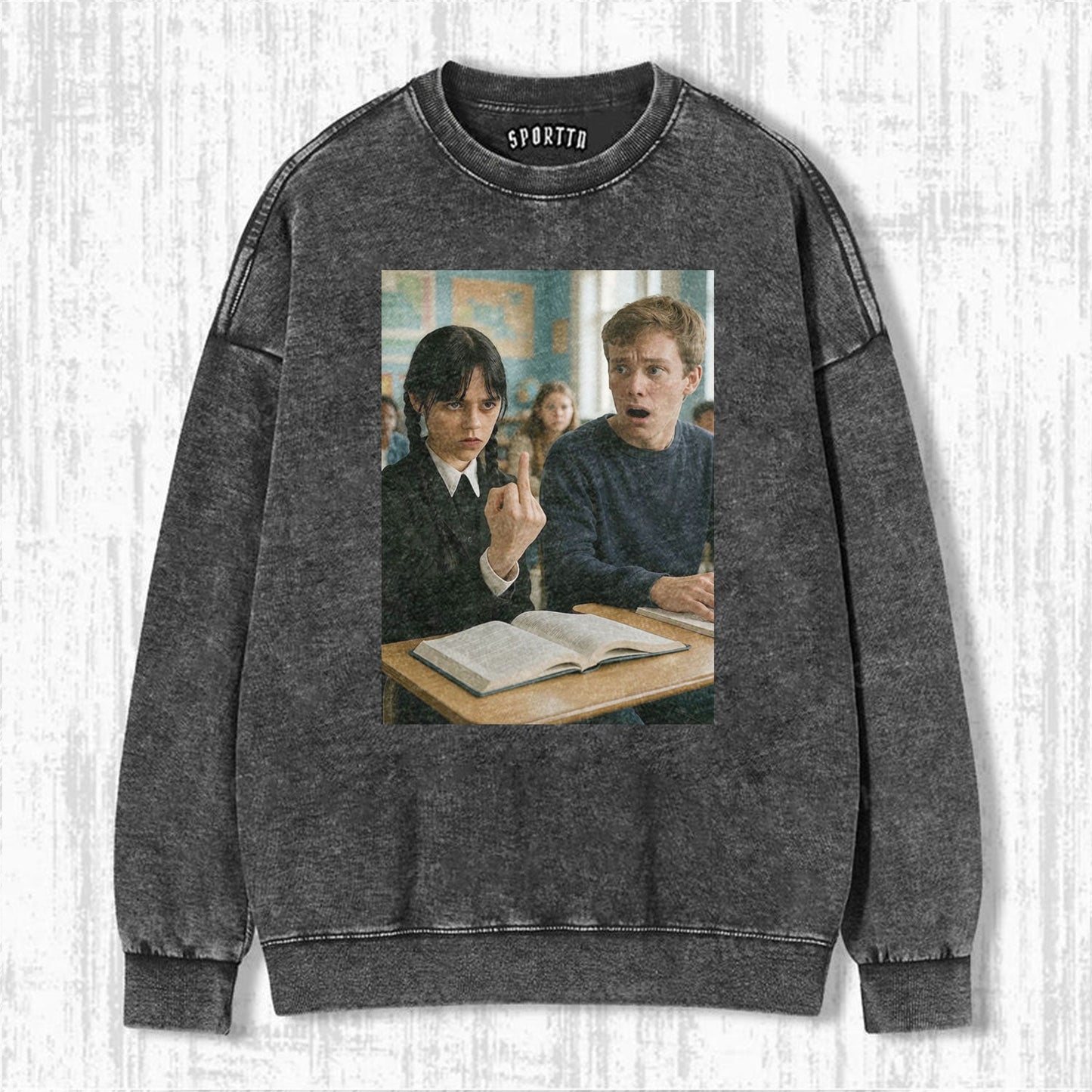 "WEDNESDAY S2 ADDAMS" THEMED V7 T-SHIRT