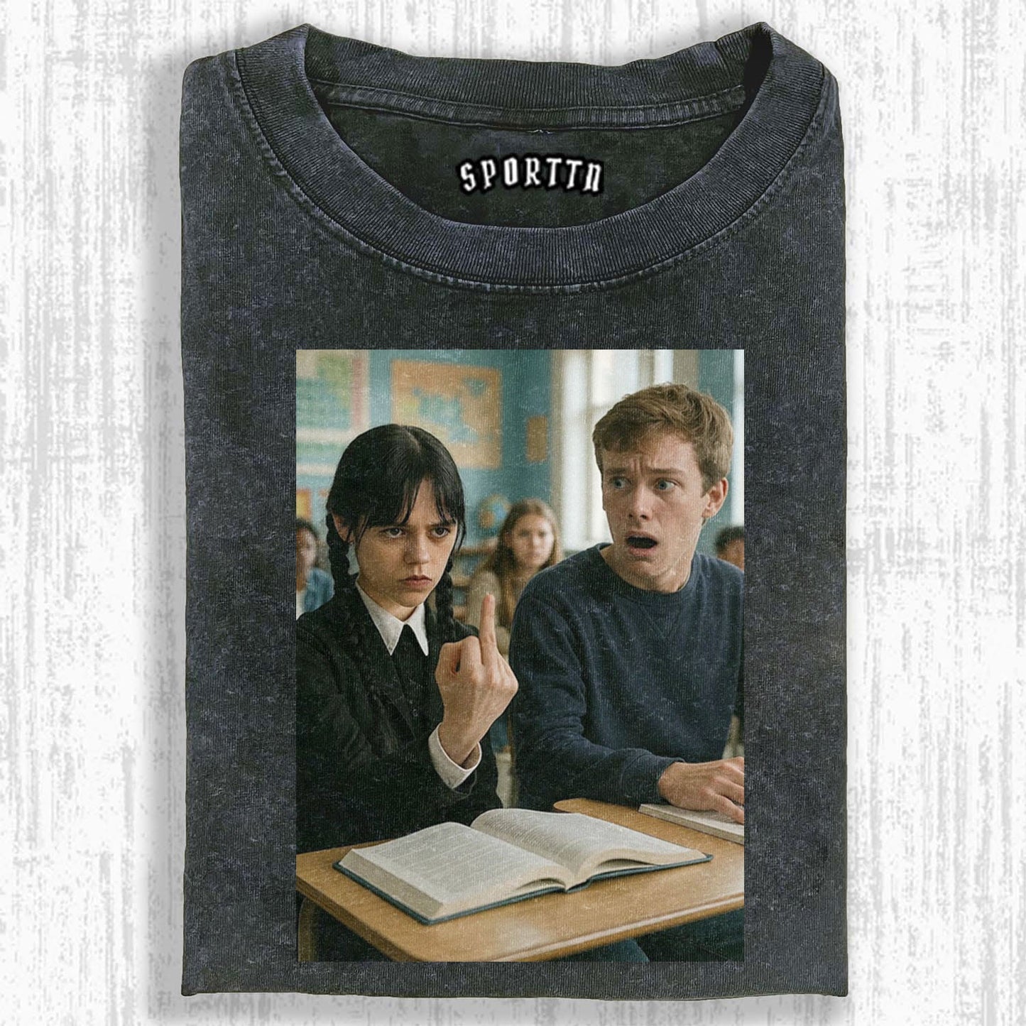 "WEDNESDAY S2 ADDAMS" THEMED V7 T-SHIRT