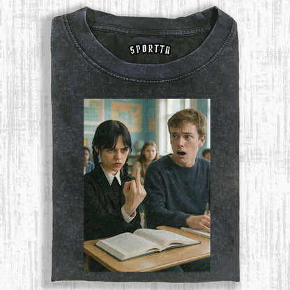 "WEDNESDAY S2 ADDAMS" THEMED V7 T-SHIRT