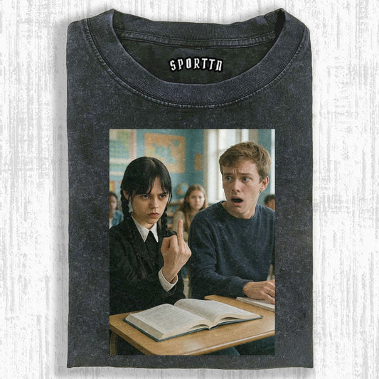 "WEDNESDAY S2 ADDAMS" THEMED V7 T-SHIRT