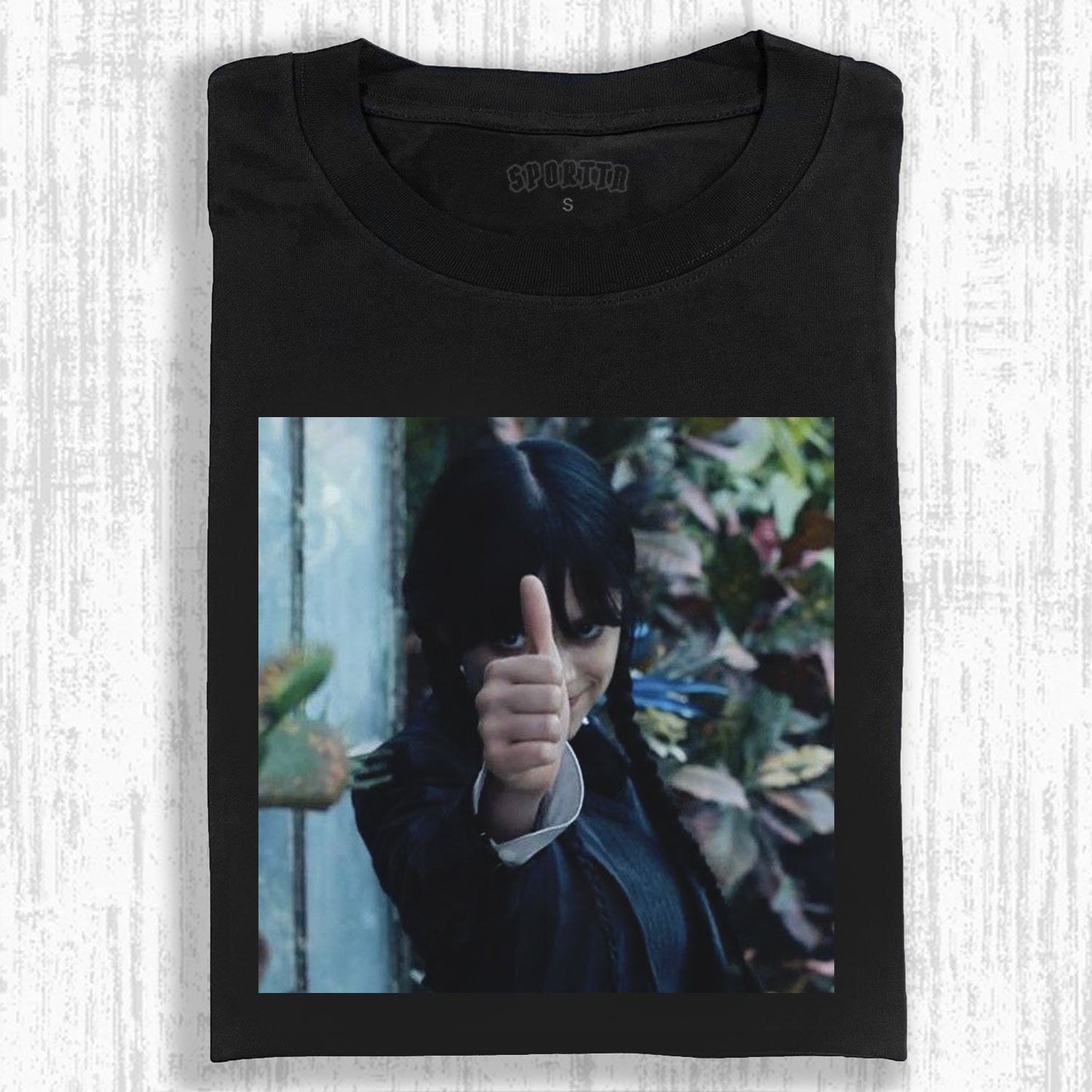 "WEDNESDAY S2 ADDAMS" THEMED V8 T-SHIRT