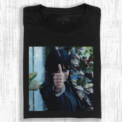 "WEDNESDAY S2 ADDAMS" THEMED V8 T-SHIRT