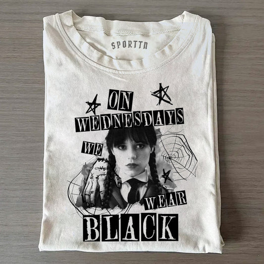 "WEDNESDAY S2 ADDAMS" THEMED V9 T-SHIRT