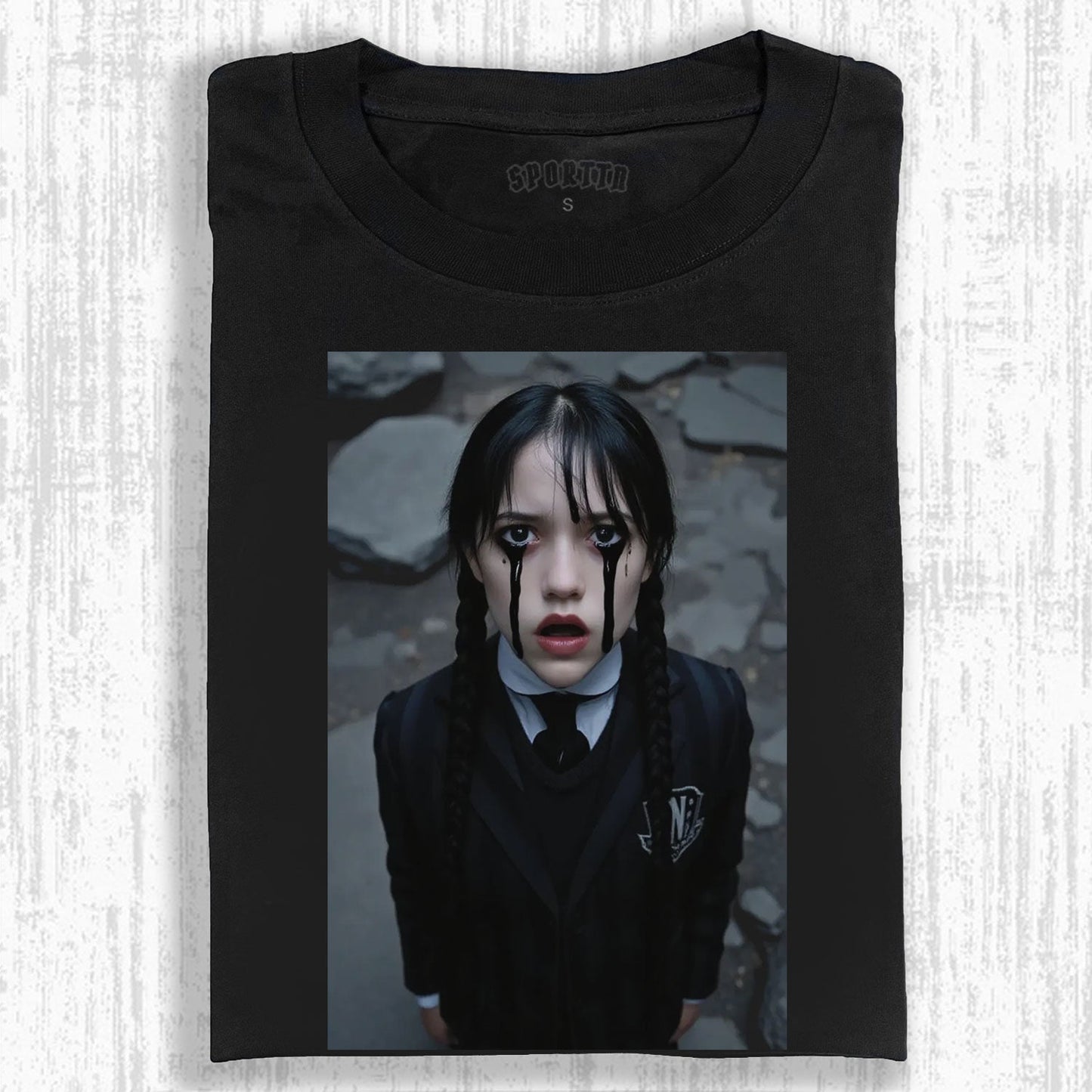 WEDNESDAY S2 ADDAMS THEMED T - SHIRT