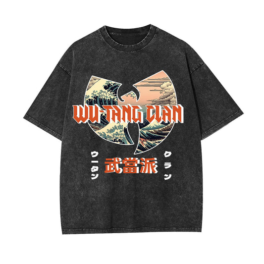 WU-TANG CLAN UKIYOE WAVE UKIYOE WAVE VINTAGE WASHED TEE 