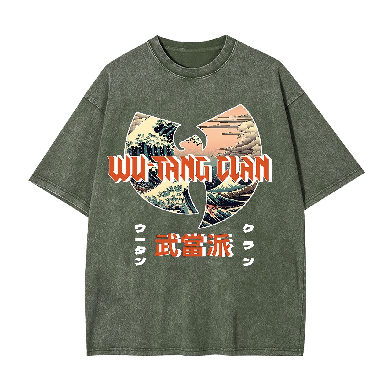 WU-TANG CLAN UKIYOE WAVE UKIYOE WAVE VINTAGE WASHED TEE 