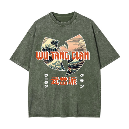 WU-TANG CLAN UKIYOE WAVE UKIYOE WAVE VINTAGE WASHED TEE 