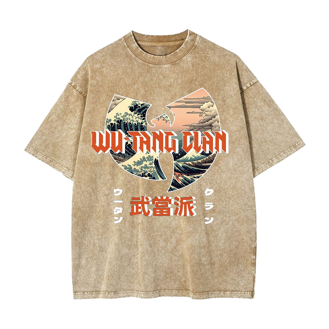 WU-TANG CLAN UKIYOE WAVE UKIYOE WAVE VINTAGE WASHED TEE 