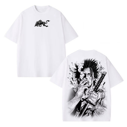 YAMI SUKEHIRO X BLACK BULLS BLACK CLOVER ANIME INSPIRED VINTAGE TEE-[DS]