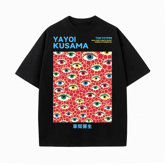 YAYOI KUSAMA UNISEX OVERSIZED TEE-[FRONT] 