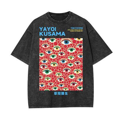 YAYOI KUSAMA UNISEX OVERSIZED TEE-[FRONT] 