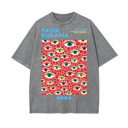 YAYOI KUSAMA UNISEX OVERSIZED TEE-[FRONT] 