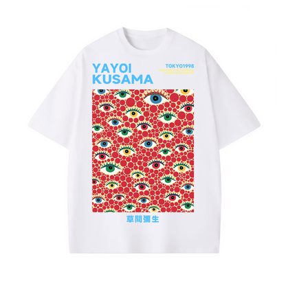YAYOI KUSAMA UNISEX OVERSIZED TEE-[FRONT] 
