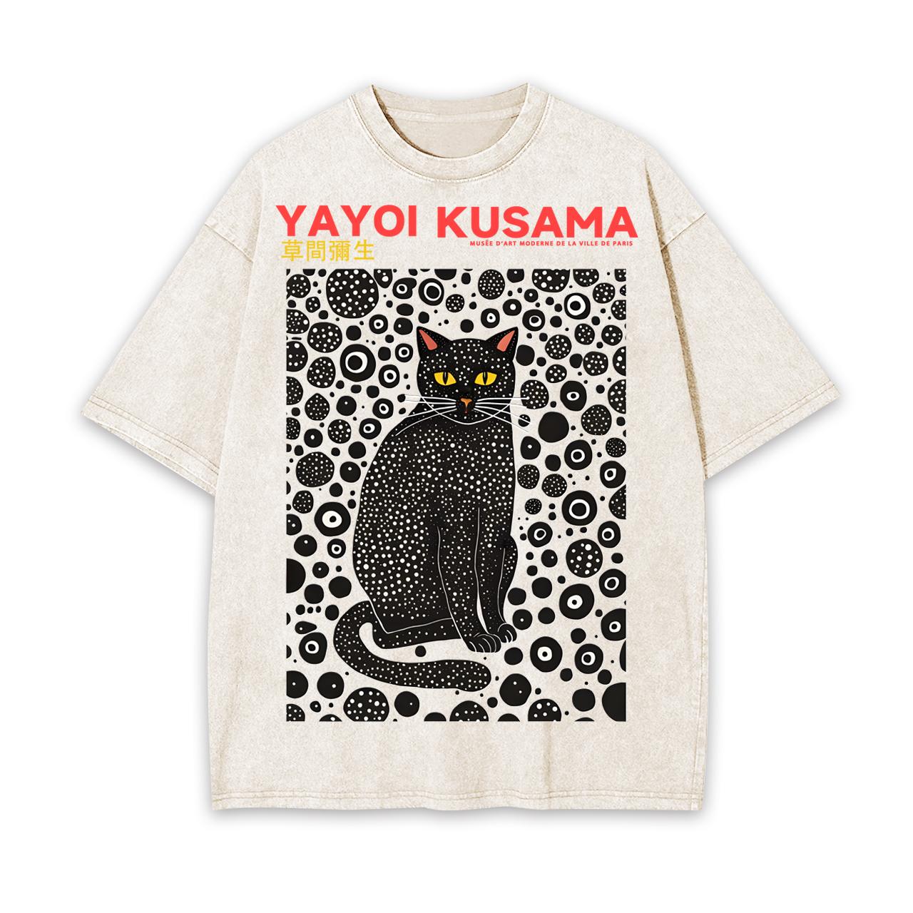 YAYOI KUSAMA UNISEX OVERSIZED TEE-[FRONT] 