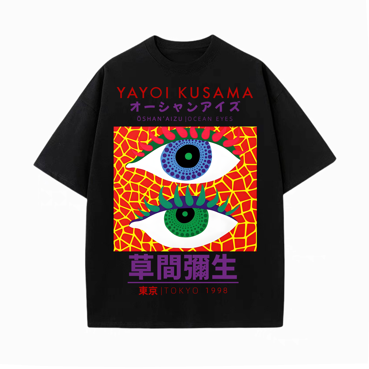 YAYOI KUSAMA UNISEX OVERSIZED TEE-[FRONT] 