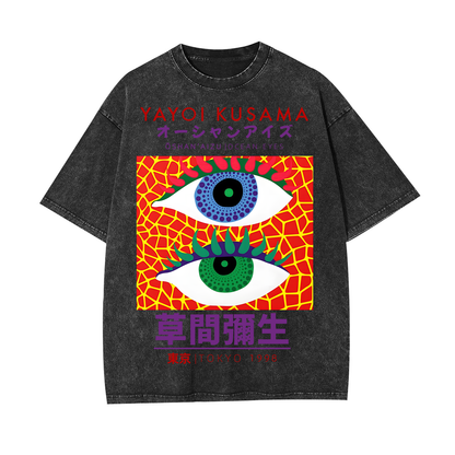 YAYOI KUSAMA UNISEX OVERSIZED TEE-[FRONT] 