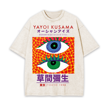 YAYOI KUSAMA UNISEX OVERSIZED TEE-[FRONT] 