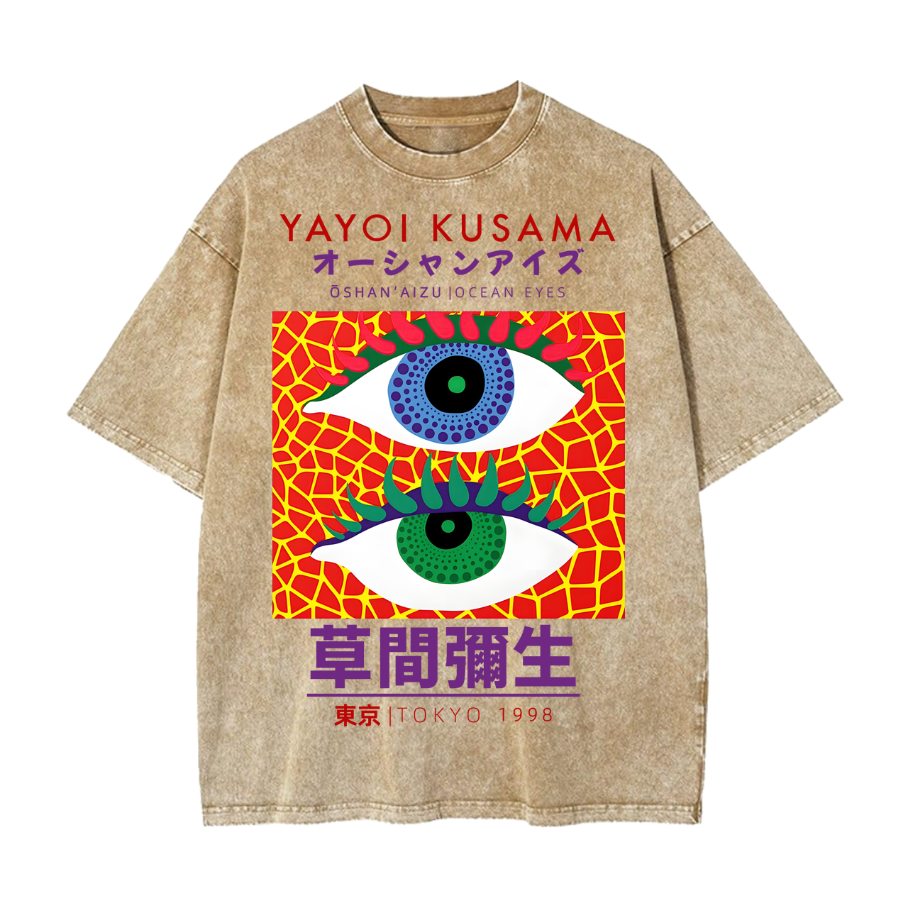 YAYOI KUSAMA UNISEX OVERSIZED TEE-[FRONT] 